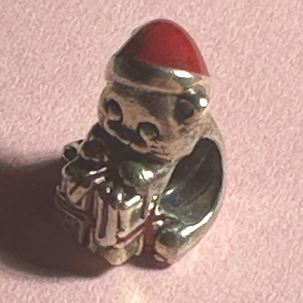Christmas Kitten Slide Charm